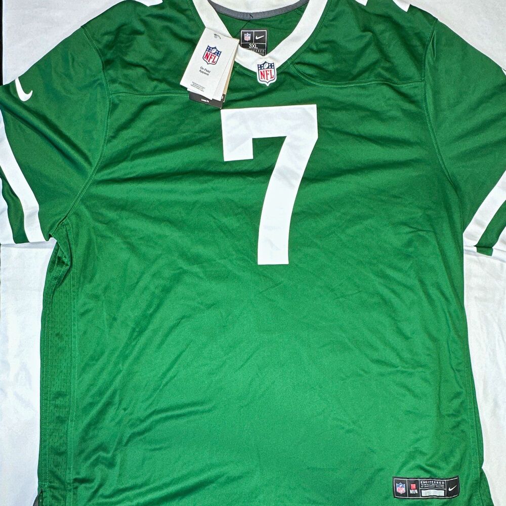 Nike New York Jets NFL Jersey Green/White #7 Justin Fields Men's 3XL
